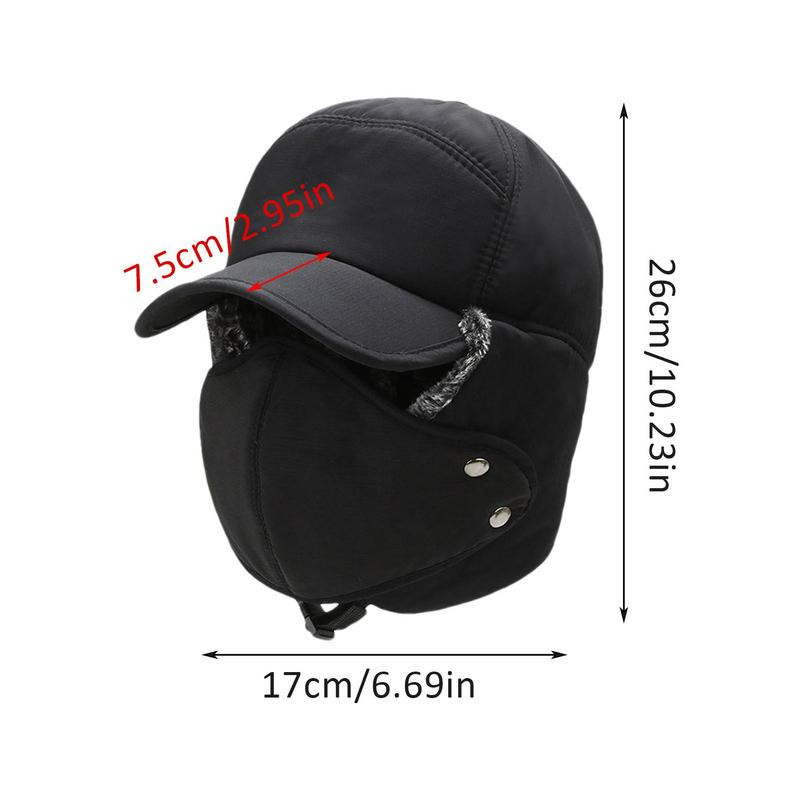 Talvine tuulekindel müts Meeste soe Lei Feng CapFliisist voodriga kõrvaklapi müts Must suusasõdur Trapper Cold Anti Snow Cap
