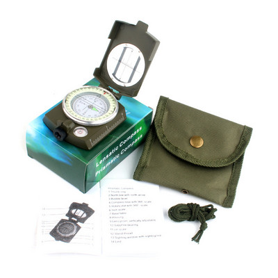 Jauns daudzfunkcionāls amerikāņu kompass alpīnisma āra kempinga aprīkojums kompass gaismas salokāms pārnēsājams kompass