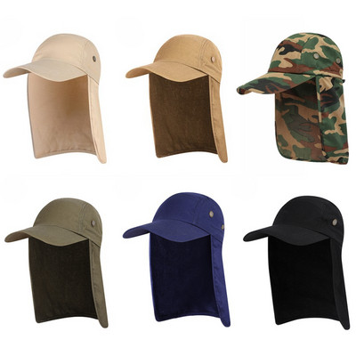 Жени, мъже, туристическа шапка с капак на ухото на врата, регулируем дишащ, водоустойчив сенник, сгъваема мрежа, шапки за лов на открито