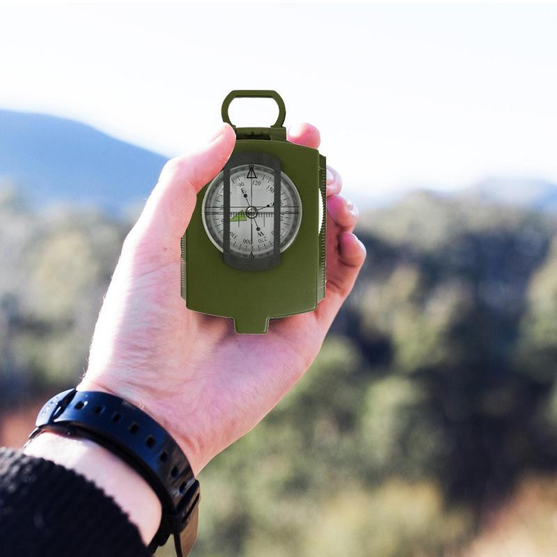 Planinarski kompas Precizan vodootporan kompas s lećama koji svijetli u mraku Prijenosni kompas za pozicioniranje s lećama za planinarenje