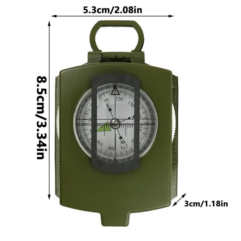 Planinarski kompas Precizan vodootporan kompas s lećama koji svijetli u mraku Prijenosni kompas za pozicioniranje s lećama za planinarenje