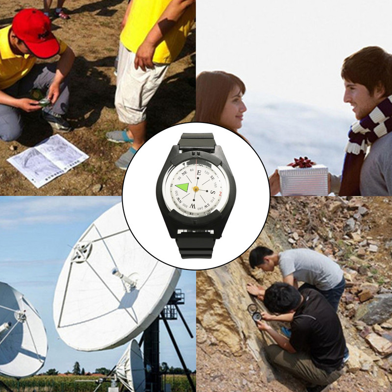 Pulksteņa siksnas kompass Viegli lasāms kompass pulksteņa siksniņai MC889