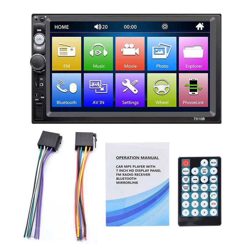 2022 uus auto helisüsteem, FM, Bluetooth, MP3-mängija, Bluetooth, auto kõlariga multimeedia videopleier