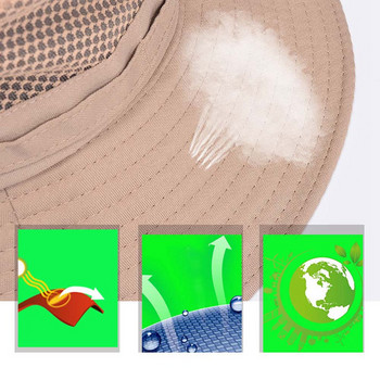 Καλοκαιρινό αντηλιακό ανδρικό καπέλο ψαρέματος Αθλητικό αντηλιακό εξωτερικού χώρου Προστασία υπεριωδών ακτίνων αναπνεύσιμα Καπέλα ψαρέματος αναρρίχησης ταξιδιού