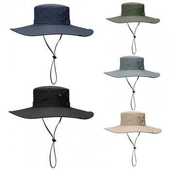Нова слънцезащитна риболовна шапка Лятна дишаща мрежеста шапка за къмпинг Туристически шапки Анти-UV слънцезащитна шапка Планински шапки Мъжка панамена шапка