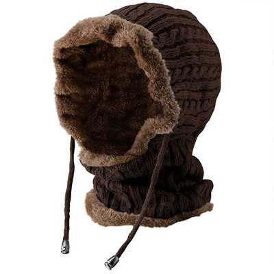 Moodne fliisist kootud müts, pikk kaelus varrukatega, paks talvine soojendav müts jalgrattasõiduks suusatamiseks kõndimiseks