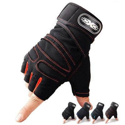 Gym Fitness Gloves Heavyweight Training Men Women Non-Slip Bodybuilding Glove Extended Wrist Support Bicycle Cycling Gloves
