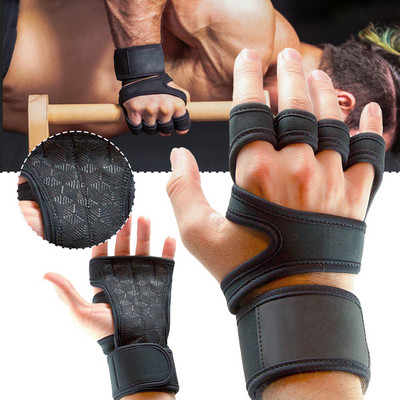Νέο 1 ζευγάρι Γάντια προπόνησης για άρση βαρών Γυναικεία Ανδρικά Γυμναστήριο Αθλητισμός Body Building Gymnastics Grips Gym Hand Palm Protector Gands