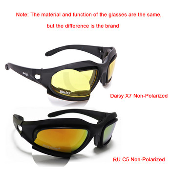 Tactical Glasses 4 Lens Man Shooting Glasses Gafas Motorcycle Daisy Polarized Army Sunglasses X7/c5 Tactical Goggles