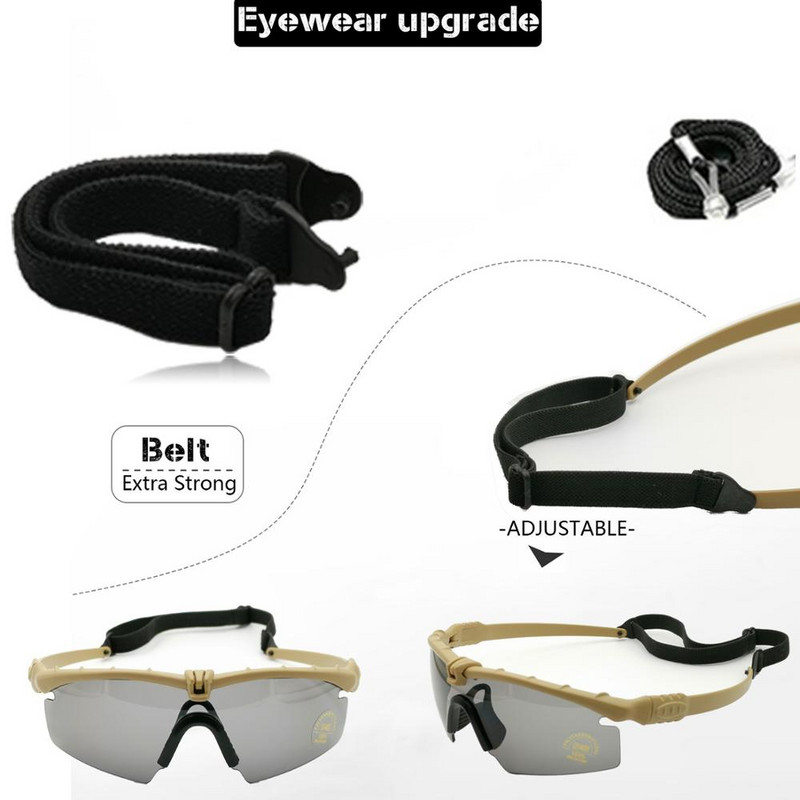 twtryway Outdoor Photochromic glasses 3.0 Ballistic Polarized goggles Protection Military glasses paintball shooting gafas