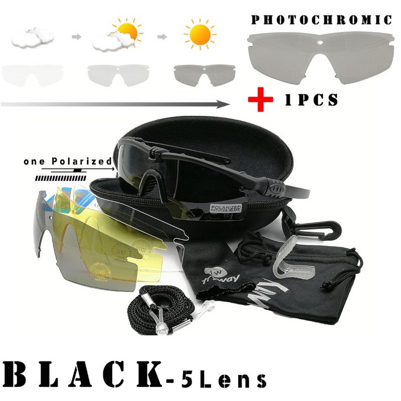 twtryway Outdoor Photochromic glasses 3.0 Ballistic Polarized goggles Protection Military glasses paintball shooting gafas