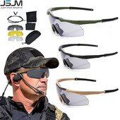 JSJM Military Tactical Goggles CS Airsoft αντιανεμικά γυαλιά σκοποβολής HD 3 Lens Motocross Μοτοσικλέτα ορειβασίας ασφαλή γυαλιά