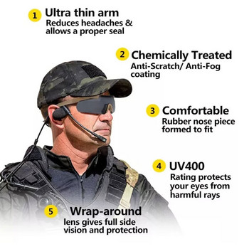 JSJM Military Tactical Goggles CS Airsoft αντιανεμικά γυαλιά σκοποβολής HD 3 Lens Motocross Μοτοσικλέτα ορειβασίας ασφαλή γυαλιά