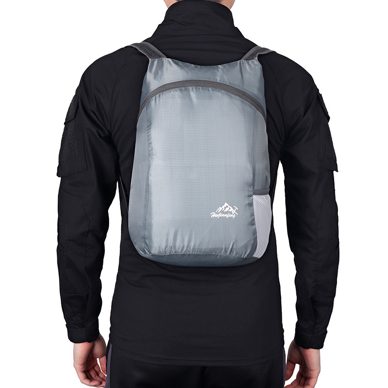 Ελαφρύ πτυσσόμενο γυναικείο σακίδιο πλάτης 15L Πτυσσόμενο Υπερελαφρύ πτυσσόμενο σακίδιο πλάτης εξωτερικού χώρου Αθλητικό σακίδιο ημέρας για άνδρες Γυναικεία