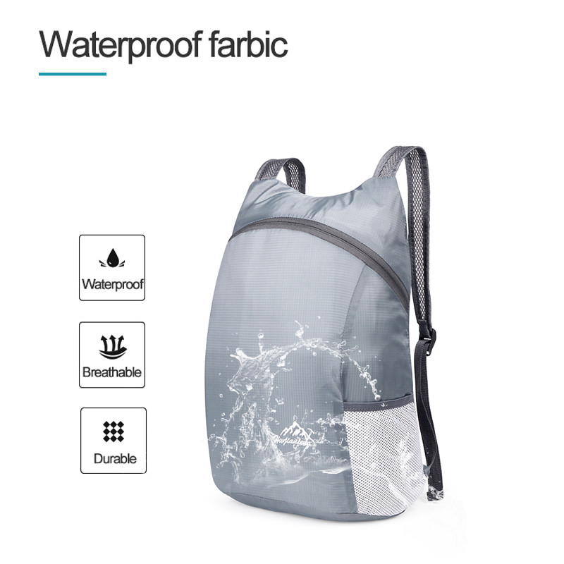 Ελαφρύ πτυσσόμενο γυναικείο σακίδιο πλάτης 15L Πτυσσόμενο Υπερελαφρύ πτυσσόμενο σακίδιο πλάτης εξωτερικού χώρου Αθλητικό σακίδιο ημέρας για άνδρες Γυναικεία