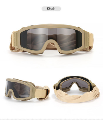 Военно-тактически очила Ветроустойчиви страйкбол очила за пейнтбол Мъжки очила за военни игри Очила за къмпинг Туризъм Предотвратяване на пясък UV400