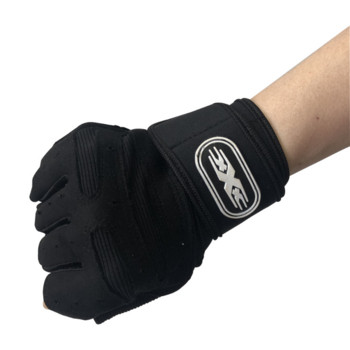 Γάντια προπόνησης βαρέων βαρών για άνδρες Γάντια γυμναστικής Bodybuilding Γάντια μισού δακτύλου Αντιολισθητικά Εκτεταμένη υποστήριξη καρπού Αθλήματα άρσης βαρών