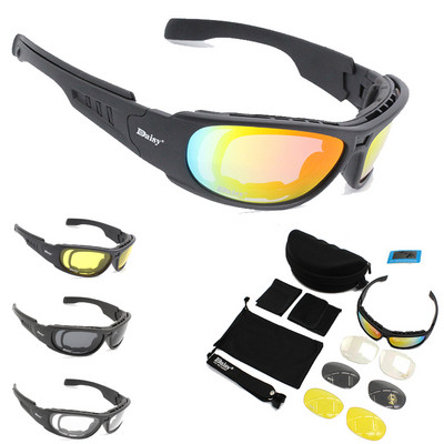 C6 Tactical Glasses Στρατιωτικά αεροβόλα σκοπευτικά γυαλιά ιππασίας εξωτερικού χώρου Αντιανεμικά πολωτικά γυαλιά κατά των κουνουπιών