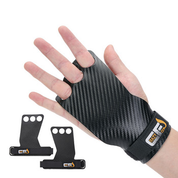 GYM Дръжки от въглеродни влакна Ръкавици за вдигане на тежести за тренировка за издърпване на щанга Бодибилдинг Фитнес