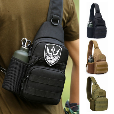 Военна тактическа чанта през рамо Мъжка раница за туризъм Найлонова ловна чанта на открито Къмпинг Риболов Molle Армейска чанта за трекинг на гърдите