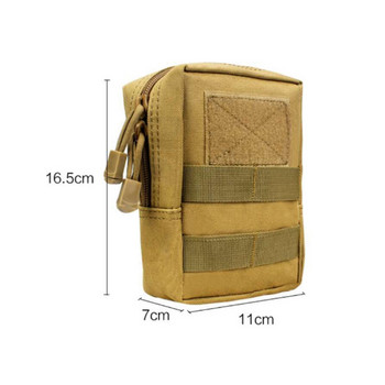 Πολυλειτουργικό 1000D Outdoor Military Tactical Waist Bag EDC Molle Tool Pack φερμουάρ μέσης Αξεσουάρ ανθεκτική θήκη ζώνης
