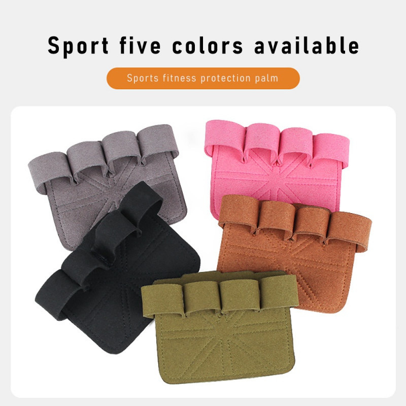 Bőr Súlyemelés Edzőkesztyű Tenyérvédő Női Férfi Fitnesz Sport Torna Fogantyúk Felhúzás Súlyemelő edzés