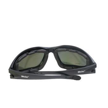 Поляризирани слънчеви очила мъжки лов стрелба еърсофт очила оригинална кутия 4 лещи Daisy C5 X7 очила тактически военни очила