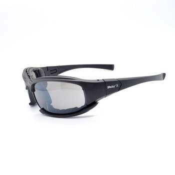 Polarized Sunglasses Men Hunting Shooting Airsoft Eyewear Original Box 4 Glasses Daisy C5 X7 Glasses Tactical Military Goggle