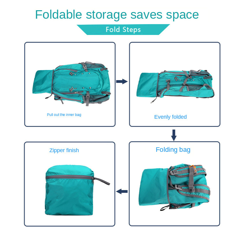 QUESHARK Professional 40L Ultralight Upgrade Vodootporan sklopivi ruksak za kampiranje na otvorenom Penjanje Planinarska putna torba 3 boje