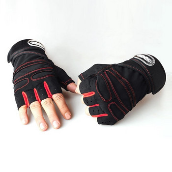 Мъжки ръкавици за вдигане на тежести с половин пръст във фитнес залата Фитнес спортна тренировка Тренировка в тежка категория Ръкавици за упражнения за вдигане на тежести за китката