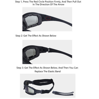 Αθλητικά γυαλιά 4 φακών τακτικής γυαλιά εξωτερικού χώρου πολωμένη αναρρίχηση Ποδηλασία ψάρεμα Αθλητικά γυαλιά αντιανεμικά, ανθεκτικά στη σκόνη, προστατευτικά γυαλιά