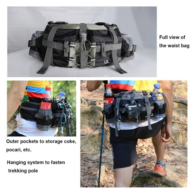 ULTRA-TRI Sportska torba oko struka na otvorenom Vodootporna višenamjenska biciklistička ruksak za planinarenje 5L