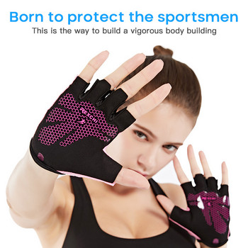 Ръкавици за фитнес, мощност, вдигане на тежести, жени, мъже, велосипедни ръкавици, протектор за ръце с половин пръст, бодибилдинг, колоездене, ръкавици без пръсти