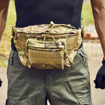 Ανδρικά αδιάβροχα Molle Waist Fanny Pack Tactical Military Sport Army Bag Πεζοπορία Ψάρεμα Κυνήγι Πακέτο ζώνης ταξιδιού για κάμπινγκ