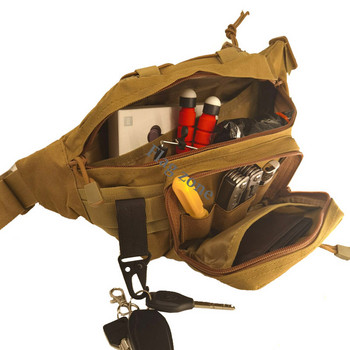 Ανδρικά αδιάβροχα Molle Waist Fanny Pack Tactical Military Sport Army Bag Πεζοπορία Ψάρεμα Κυνήγι Πακέτο ζώνης ταξιδιού για κάμπινγκ