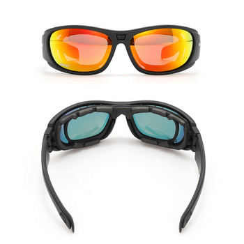 Daisy C6 Tactical Shooting Goggles Взривозащитени ветроустойчиви очила Army Fan Night Vision Shock Resistant Motorcycle Goggles