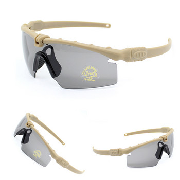 Тактически поляризирани очила Спортни очила за стрелба UV400 защита Слънчеви очила Военни армейски очила 4 лещи Къмпинг очила