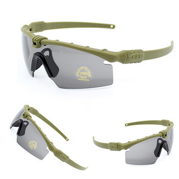 Γυαλιά Tactical Polarized Sport Γυαλιά Σκοποβολής UV400 Προστασία Γυαλιά ηλίου Military Army Goggles 4 Lens Γυαλιά Κάμπινγκ