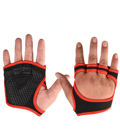 1 ζευγάρια γάντια προπόνησης άρσης βαρών για άνδρες Γυναικεία γυμναστική Αθλητισμός Body Building Gymnastics Gym Hand Wrist Protector Palm