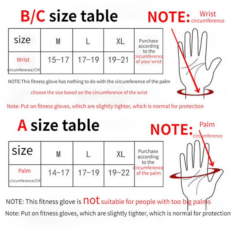 1 ζευγάρια γάντια προπόνησης άρσης βαρών για άνδρες Γυναικεία γυμναστική Αθλητισμός Body Building Gymnastics Gym Hand Wrist Protector Palm