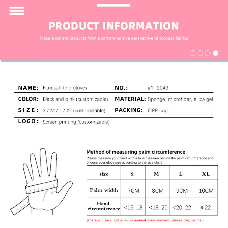 Prozračne rukavice za vježbanje Dizanje utega Rukavice za fitness bez prstiju za vježbanje u teretani za Powerlifting Žene i muškarci Trening Biciklizam