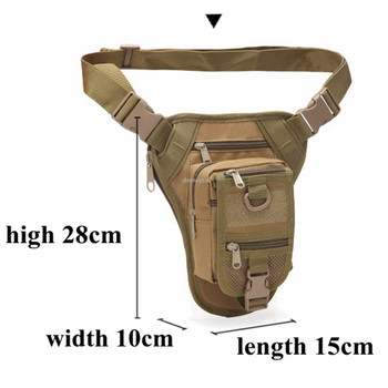Τσάντα Tactical Bag Army Combat Shooting Waist Leg Bag Ρυθμιζόμενη Πεζοπορία Κυνήγι Πακέτα μέσης Military Airsoft Molle Drop Leg Bags
