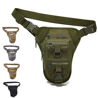 Тактическа чанта Армейска бойна стрелба Чанта за крака на кръста Регулируеми раници за лов за туризъм, Военни чанти за еърсофт Molle Drop Leg Bags
