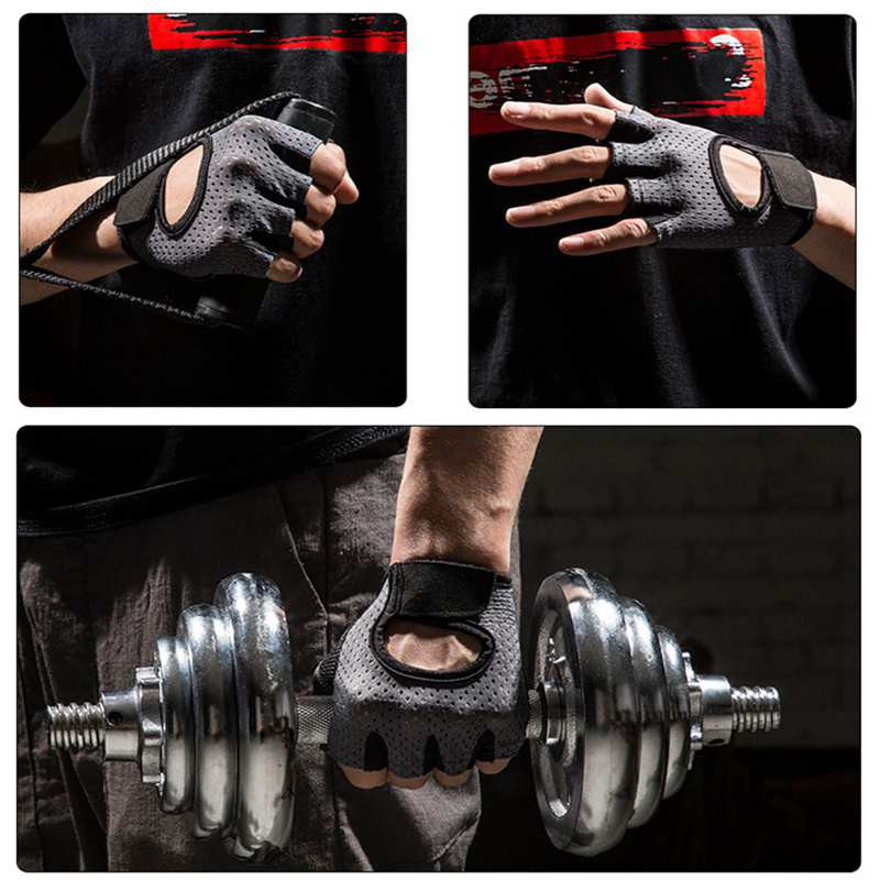 Suvised meeste/naiste fitness-kindad jõusaal jõutõstmine jalgrattasõit jooga kulturismitreening õhukesed hingavad libisemiskindlad poolsõrmekindad