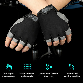 Γάντια γυμναστικής Half Finger για άρση βαρών Αλτήρας Bodybuilding Γυναικεία προπόνηση γυμναστικής προπόνησης Crossfit Αντιολισθητικό γάντι χεριών