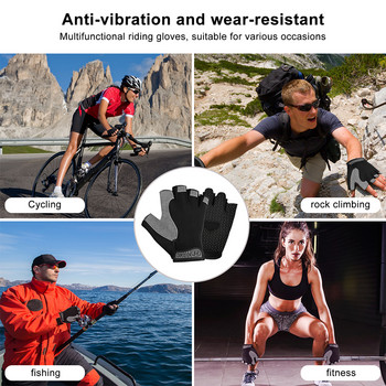 Γάντια γυμναστικής Half Finger για άρση βαρών Αλτήρας Bodybuilding Γυναικεία προπόνηση γυμναστικής προπόνησης Crossfit Αντιολισθητικό γάντι χεριών