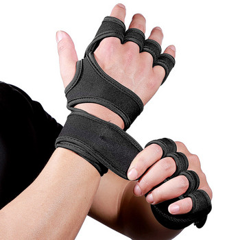 Ръкавици за вдигане на тежести с дъмбели за мъже, жени, фитнес зала, фитнес тренировки, вдигащи ръкавици, бодибилдинг, гимнастика, ръка, каишка за китка, опора