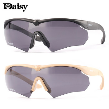 Γυαλιά σκοποβολής μάρκας Daisy Στρατιωτικά γυαλιά ιππασίας γυαλιά ιππασίας με 3 φακούς Original Box Ανδρικά γυαλιά σκοποβολής εξωτερικού χώρου