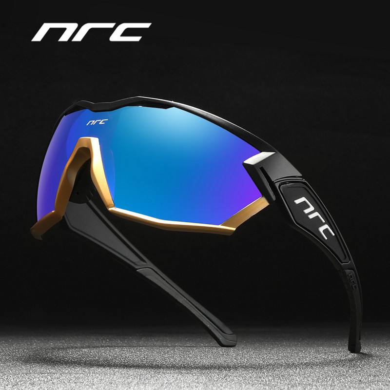 Sinine peegelklaas Maastikujalgratta NRC rattaprillid Mees Jalgratas Sport Jalgratta päikeseprillid MTB Jalgrattaprillid Naine UV400