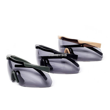 Тактически очила Военни очила Устойчиви на куршуми армейски слънчеви очила с 3 лещи Мъжки туризъм Очила за стрелба Мотоциклети Gafas